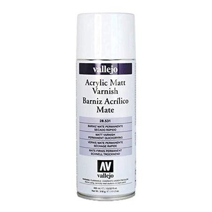 Vallejo Spray: Matt Varnish 13.52fl. oz (400ml)