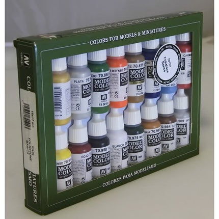 Vallejo Model Color Paint Set - Folkstone Basic Colors