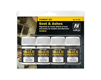 Vallejo Soot & Ashes Pigment Set 4 x 35ml Paint