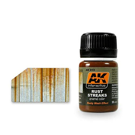 AK-Interactive Rust Streaks - 35 ML / 1.18 Fl.Oz Jar 013 - Model Building Paints and Tools # AK-013