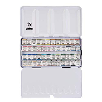 Schmincke Horadam Aquarell Half-Pan Paint Metal Set, Set of 48 Colors (74448097)