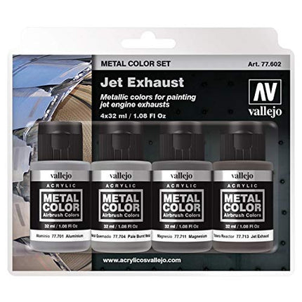 Vallejo VJP77602 32 ml / 1.08 fl.oz Model Color Metal - Jet Exhaust - Pack of 4