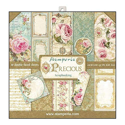 Stamperia - 12 x 12 Paper Pad - Precious