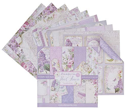 Stamperia Double-sided Paper Pad 12"x12" 10/pkg-lilac, 10 Designs/1 Each