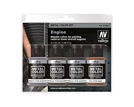 Vallejo Metal Color Engine 4 x 1.08 fl.oz (4x32ml)